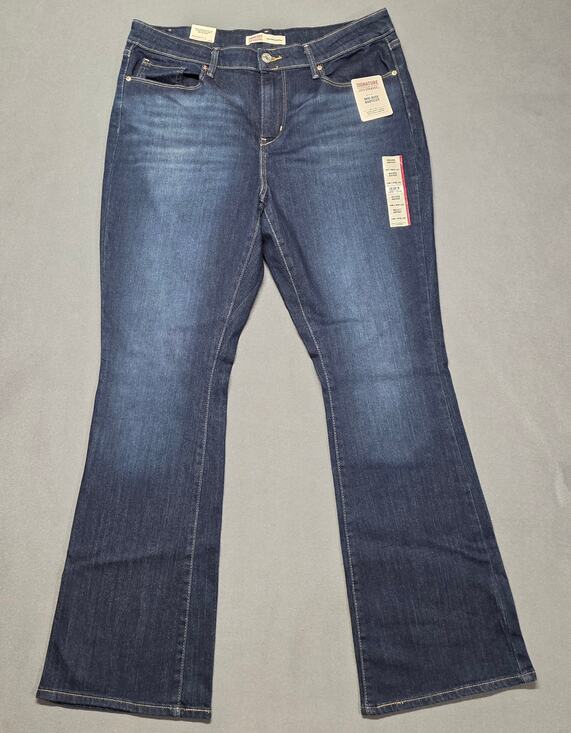 Levis Denim - Levis Mid Rise Bootcut Jeans Womens 32x32 Dark Wash Stretch Comfort NWT